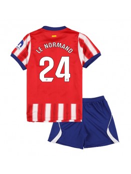 Otroški Nogometna dresi replika Atletico Madrid Robin Le Normand #24 Domači 2026-27 Kratek rokav (+ hlače)